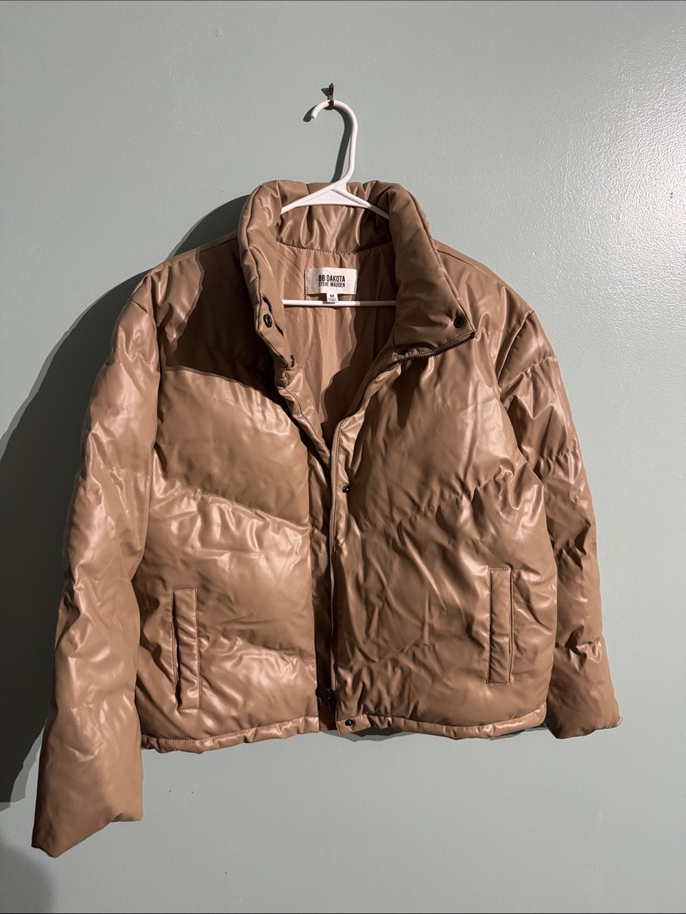 Steve Madden Tan Quilted Puffer Jacket